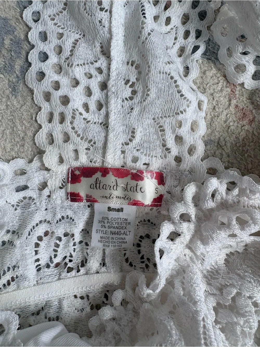 Altar'd State White Lace Bralette